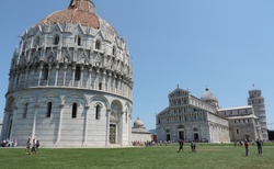 Pisa - Battistero, Katedrála a šikmá věž