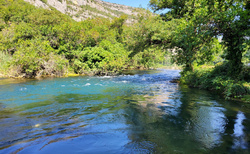 NP Krka - řeka Krka nad Roški slapem