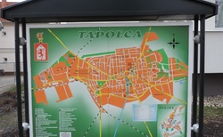 Maďarsko - Tapolca - plánek města