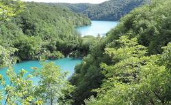 Jezero Milanovac a jezero Kozjak - Plitvická jezera