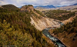 Výhled na řeku Yellowtone