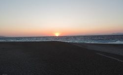 Rhodos - západ slunce do Egejského moře