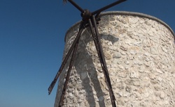 Lefkáda - větrné mlýny Gira