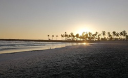 Západ slunce na pláži
