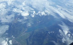 V letadle z Paříže do Tany - nad Alpama