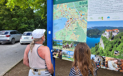 Bled - parkoviště u Zimního stadionu - mapa