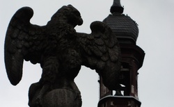 24 Bamberg-socha orla poblíž staré radnice (detail)