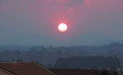 Západ slunce nad Antsirabe