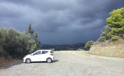 Víkendová chalupa Agia Triada - naše auto vypůjčené