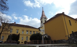 Maďarsko - Tapolca - vodní mlýn - Římsko-katolický kostel