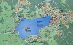 Bled - parkoviště u Zimního stadionu - mapa