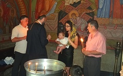 Tbilisi křest v katedrále Sioni