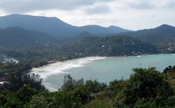 Pohled na pláž Pan Noi