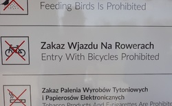Wieliczka - Teznia solankova - zákaz vjezdu Rowerům