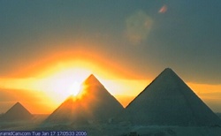 západ slunce nad pyradinami