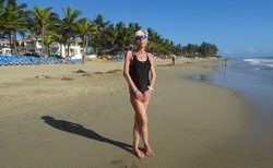 na pláži u Karibiku