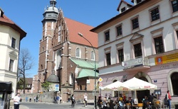 Krakov - Kazimierz - Plac Wolnica a Klasztor Kanoników Regularnyc Laterańskich